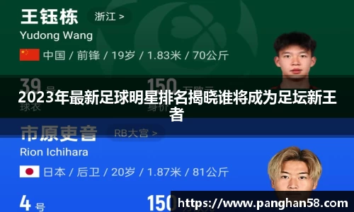 2023年最新足球明星排名揭晓谁将成为足坛新王者